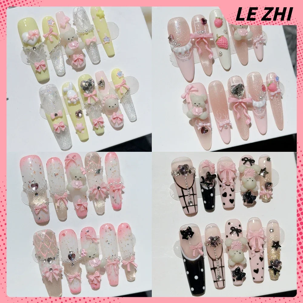 10Pcs Long Coffin Stiletto Lit - Nail Art France บทวิจารณ์และราคา
