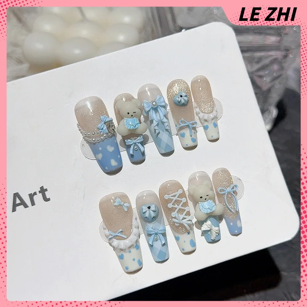 10Pcs Long Coffin Stiletto Lit - Nail Art France บทวิจารณ์และราคา