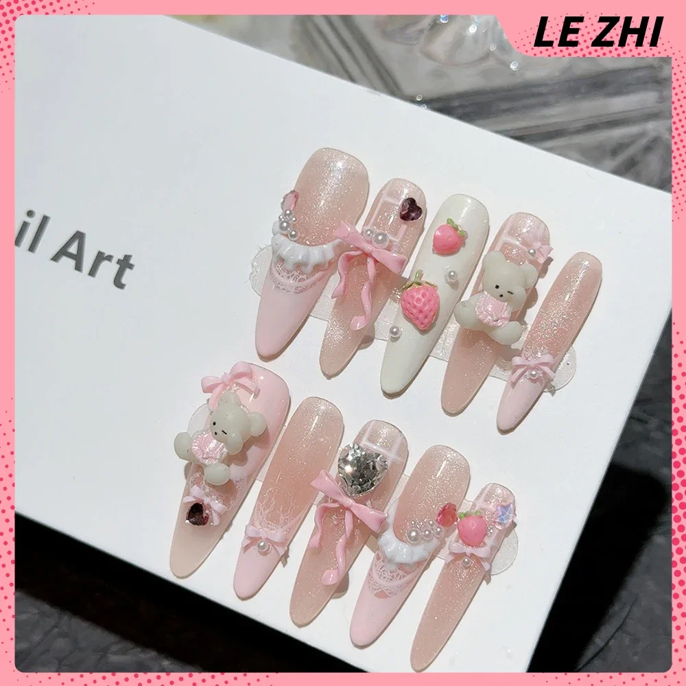 10Pcs Long Coffin Stiletto Lit - Nail Art France บทวิจารณ์และราคา