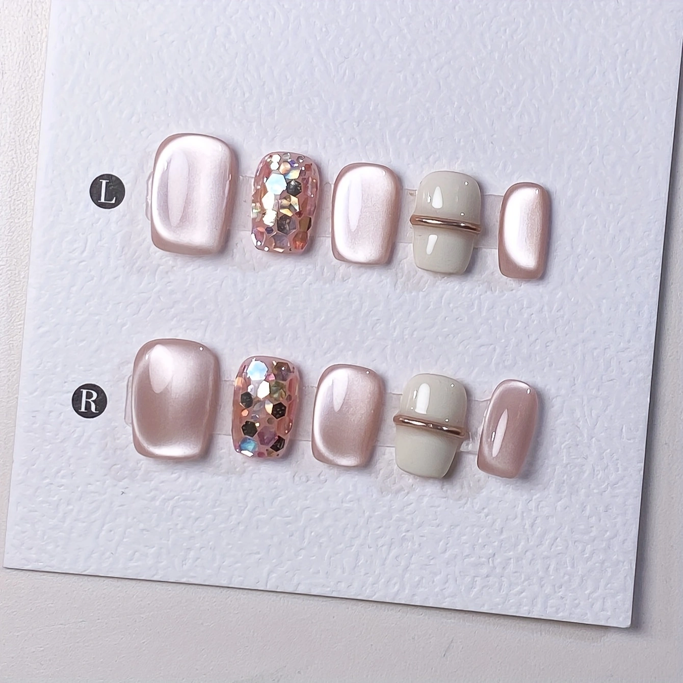 10 pieces of pure handmade alm - Nail Art Simple Elegant บทวิจารณ์และราคา