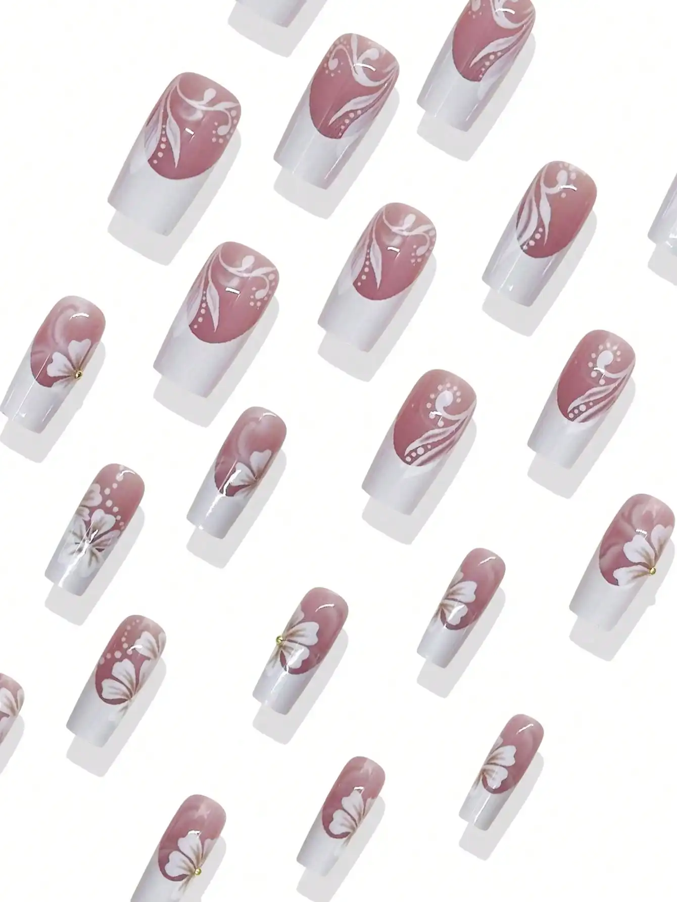 Upgrade Your Look,24Pcs Mid Re - Nail Art Simple Elegant บทวิจารณ์และราคา