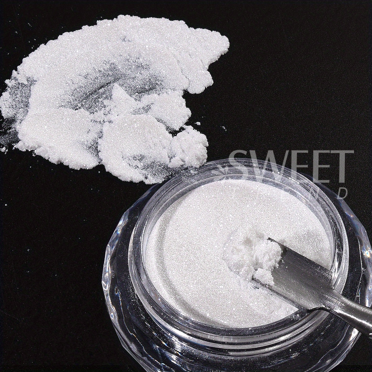 Water Glossy White Nail Chrome - Nail Glitter Chrome บทวิจารณ์และราคา