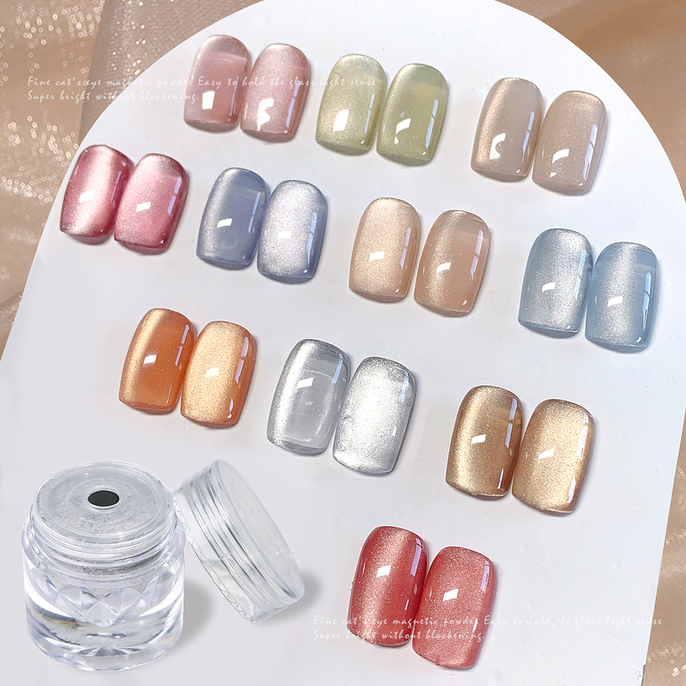 0.5g Gray Cat Eye Magnetic Gli - Nail Glitter Chrome บทวิจารณ์และราคา