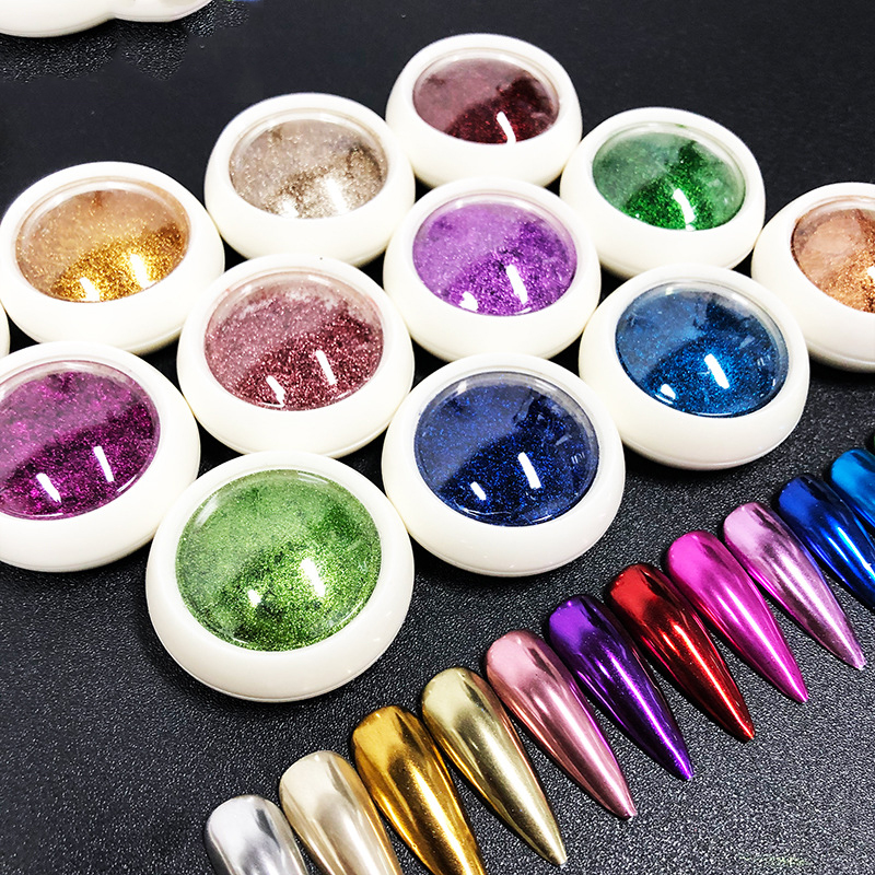 1 Can Chrome Metallic Nail Pow - Nail Glitter Chrome บทวิจารณ์และราคา