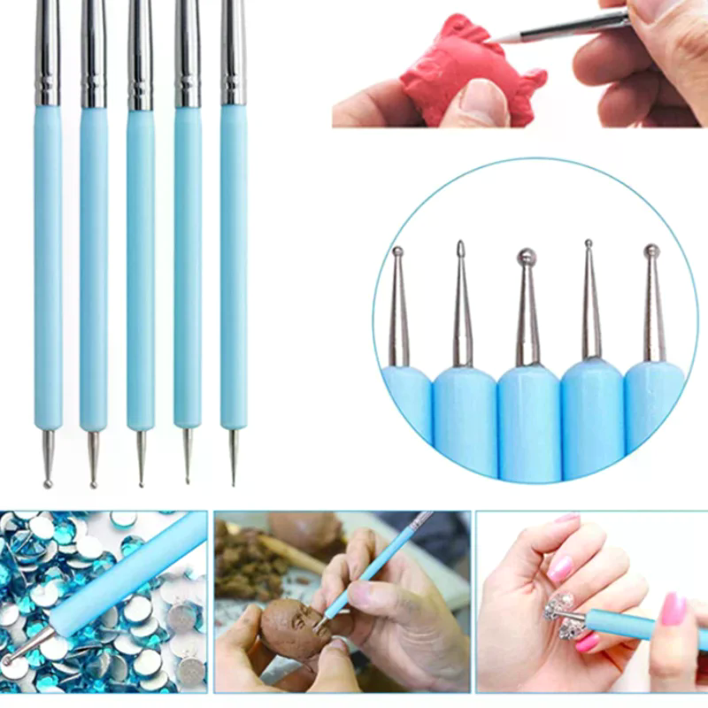 5Pcs/set Silicone Clay Sculpti - Nail Art Kaki บทวิจารณ์และราคา
